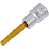 Hazet Steckschlüsseleinsatz 8801, 3/8 Zoll, SW 5 mm, L 60 mm, 6-kant, TIN-beschichtet, Sonderstahl, DIN 7422