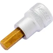 Hazet Steckschlüsseleinsatz 8801K, 3/8 Zoll Vierkantantrieb, SW 8 mm, L 43,5 mm, TIN-beschichtet, DIN 7422