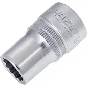 Hazet Steckschlüsseleinsatz 900Z-12, 1/2 Zoll Antrieb, 12-kant SW 12 mm, L 38 mm, CV-Stahl, verchromt