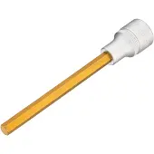Hazet Steckschlüsseleinsatz 986SL-8, 1/2 Zoll, Innen-6-kant SW 8 mm, TIN-beschichtet, L 140 mm, Sonderstahl, DIN 7422