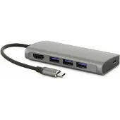 LMP -USB-C Video Hub 5 Port, HDMI, 3x USB 3.0 (1x 1.5A), USB-C (PD & Daten), Alu. Gehuse, Space Grau