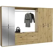 Ebuy24 ProjektX Garderobenmöbel Set P3 Eiche Nachbildung.