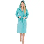 WEWO-FASHION Damenbademantel "4110", (1 St.), innen Naturfaser, außen kuschelig