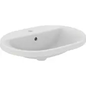 Ideal standard Einbauwaschtisch CONNECT oval 620 mm weiß
