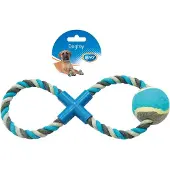 Duvo+ Knot Baumwolle 8 Ziegen Ring mit Tennisball