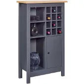 Interlink Publishing Weinschrank Venet, Anthrazit/Artisan Eiche