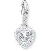 Thomas Sabo Charm-Anhänger Herz Weiss Silber