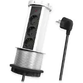 Logilink LPS235A, 1,8 m, Drinnen, Schwarz, Silber, 3 AC-Ausgänge, 250 V, 16 A