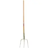 Freund Victoria Streugabel, mit 3 Zinken, 30X30 gold, mit Eschenstiel