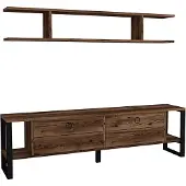 Skye Decor , Melis- Melis CTQ, Nussbaumfarbe, TV-Schränke, 45x160x30 cm, 100% Melaminbeschichtete Partikelplatte