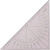 Linex 2800MH Nautischer Winkelmesser, Navigation Kursdreieck, 28 cm, Längenmaßskala 240mm, transparent