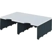 Styro Sortierstation styrodoc Jumbo, DIN C4, 1 Etage/2-reihig/2 Fächer, schwarz