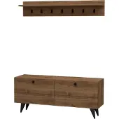 Skye Decor , Rupa - Walnut, Schränke, Flurständer, Nussbaum, 113 x 48,5 x 35 cm
