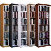 VCM Holz CD DVD Stand Regal Classic mit Glastür