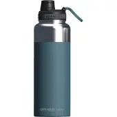 Asobu - Mighty Alpine Flask - isolierte Edelstahl Outdoorflasche 1 Liter Blau