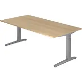 Hjh OFFICE PRO XTRA XB 2E SS - 200 x 100 Eiche höhenverstellbar