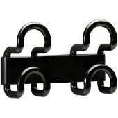 Unilux Garderobenhaken "342", 2 Haken, Farbe: schwarz Abstand zwischen den einzelnen Haken: 150 mm (3420...