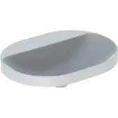 Geberit VariForm Einbauwaschtisch elliptisch, 600x450mm, mit Hahnloch und ohne Überlauf, 500.735.01.2, Farbe: Weiß