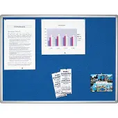 Franken Pinnwandtafel PRO, Filz, Wandmontage im Hoch- & Querformat, Aluminiumrahmen, blau, 1800 x 1200 mm