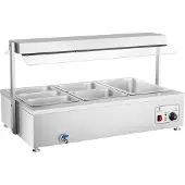 Royal Catering Freistehender Warmwasserbereiter bemar mit Hahn 6 x GN 150mm 55L