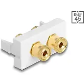 DeLOCK Easy 45 Modul 2 x Polklemme, rot/schwarz, 22,5 x 45 mm