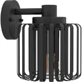 Eglo Außen-Wandlampe Selinus, elegante Außenleuchte, Wandleuchte Outdoor, Außenlampe aus Metall in Schwarz und Glas, IP65