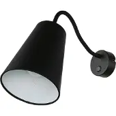Licht-Erlebnisse Wandleuchte mit Schalter flexibel Schwarz E27 Metall Modern Wandlampe