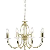 Elstead Lighting Aegean Kronleuchter E14 8-fach Poliertes Messing