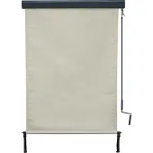 Mendler Vertikalmarkise MCW-F42, Senkrechtmarkise Sichtschutz Außenrollo Rollo, UV-Schutz 50 Stoff 250x100cm, creme-beige