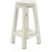 VCM Vintage Hocker weiß VCM Weiß