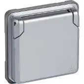 Legrand 077834 Steckdose IP44 m.erh.Berührungsschutz Soliroc grau