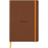 Rhodia Rhodiarama Notizbuch A5 Softcover, 80 Blatt elfenbein 90g, liniert, mit Gummizugverschluss - Kupfer 117383C