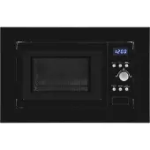Exquisit Einbau-Mikrowelle EMW 1770-G-D-030 schwarz | Grill | max. 1000 W | Garraum 17 l | Schwarz-Glas Front