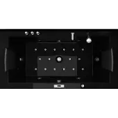 Jet-Line Whirlpool Whirlwanne Villa Eugenie 183 x 90 x 72 cm, black, 2 Pers., XXL Ausstattung: Handbrause, Wassereinlauf