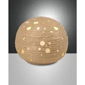FABAS LUCE Tischleuchte Corvara E14 Ø200mm Khaki