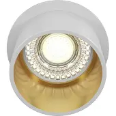 Maytoni Reif Spot Einbauleuchte DL050-01WG - Strahler mit Basic Design 1xGU10, Weiß mit Gold, aus Aluminum, 50 W, IP20 exkl. Leuchtmittel