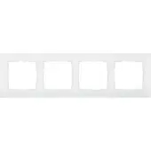 Legrand SEANO Natura 4-fach Rahmen aus Echtmaterial, nachhaltige Produktion und Verpackung, Designausführung: Weißes Glas, 766104