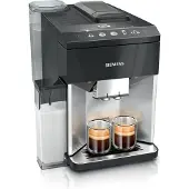 Siemens TQ515D03 EQ500 Kaffeevollautomat Edelstahl - Klavierlack schwarz