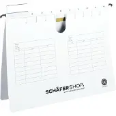 Schäfer Shop Hängehefter, DIN A4, Heftzunge oben, weiß, 25 Stück