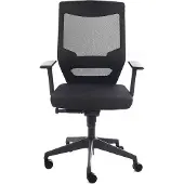 Rocada Ergoline 908-4, Gepolsterter Sitz, Netz-Rückenlehne, Schwarz, Schwarz, Stoff, Schaum, Technopolymer