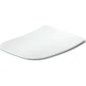 Duravit WC-Sitz Univavo, WC-Sitz eckig, Klobrille mit doppelter Absenkautomatik, Toilettendeckel Quick Release für einfache Montage, Klodeckel EU, Urea-Duroplast, Edelstahlscharniere, Weiß