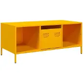 vidaXL Couchtisch Senfgelb 101,5x50x43,5 cm Kaltgewalzter Stahl