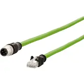 METZ CONNECT Verbindungsleitung M12 ST-RJ45 ST, 4-polig D-kodiert RJ45, 5 m