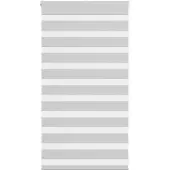 vidaXL Doppelrollo Hellgrau 80x100 cm Stoffbreite 75,9 cm Polyester