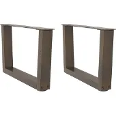 vidaXL Couchtischbeine V-Form 2 Stück Naturstahl 50x(30-31,3) cm Stahl