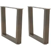 vidaXL Couchtischbeine V-Form 2 Stück Naturstahl 60x(42-43,3) cm Stahl