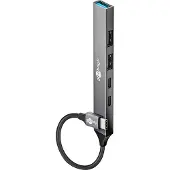 Goobay Slim 5-Port USB-Hub, USB-C auf USB-C/USB-A, 5 Gbit/s, 0.1 m