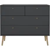 Ebuy24 Bodo Kommode 4 Schubladen matte grau.