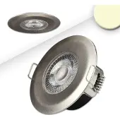 ISOLED LED Einbaustrahler PC68 IP44, brushed, 5W, 38°, warmweiß, 3 Stufen dimmbar