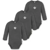 Normani 3er Pack Baby Merino Body Langarm „Auckland" - 9371